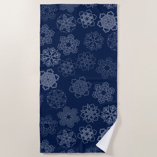 雪片 ビーチタオル (正面)