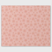 雪片 – ピンク ラッピングペーパー (フラット)
