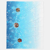 雪片 フリースブランケット (正面)