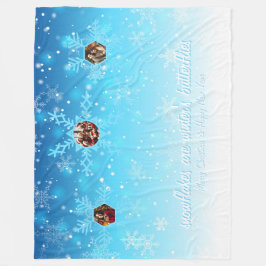 雪片 フリースブランケット