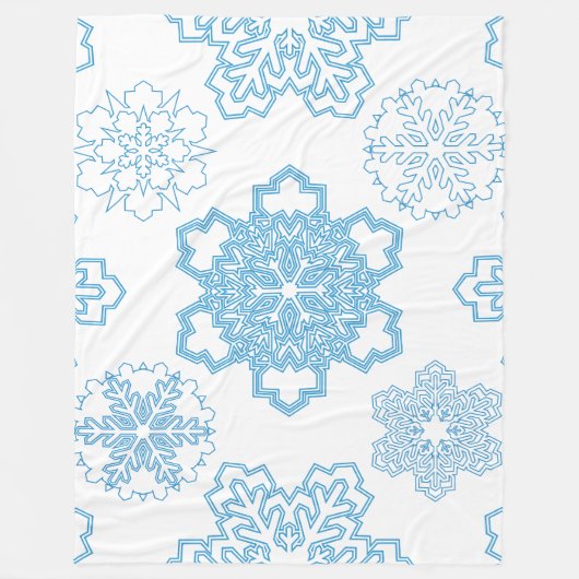 雪片 フリースブランケット (正面)