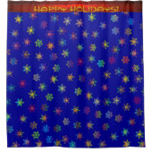 雪片 – ホリデースピリットシャワーカーテン シャワーカーテン (正面)