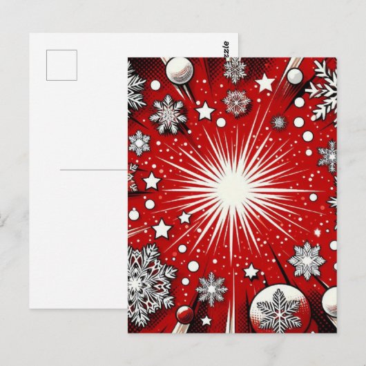 雪片 ポストカード (正面/裏面)