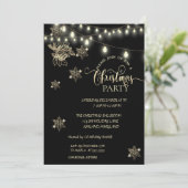 雪片、ライト、ベルカンパニークリスマスパーティー 招待状 (スタンド正面)