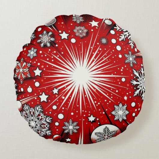 雪片 ラウンドクッション (正面)