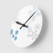雪片 ラウンド壁時計 (傾斜)