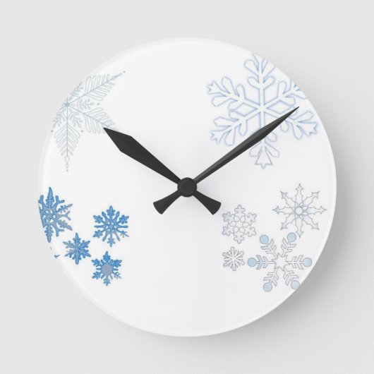 雪片 ラウンド壁時計 (正面)