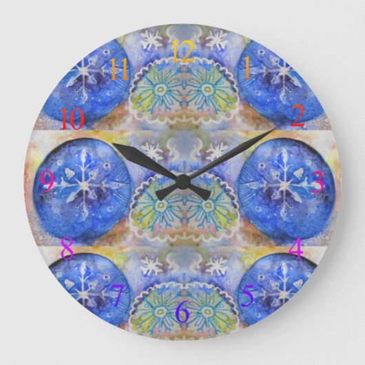 雪片 ラージ壁時計 (正面)