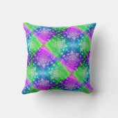 雪片/レース/マイアミ/グリーンリーフ/ティルト クッション (裏面)