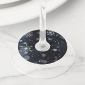 雪片 ワイングラスタグ (クローズアップ)