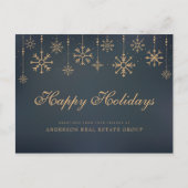 雪片 |休日の挨拶 ポストカード (正面)