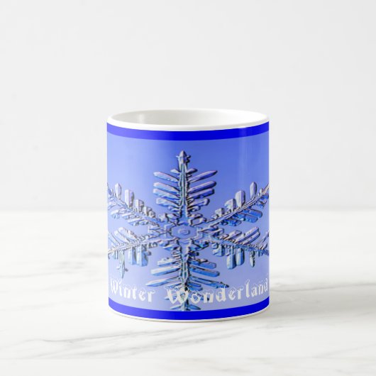 雪片、冬の不思議の国 コーヒーマグカップ (中央)