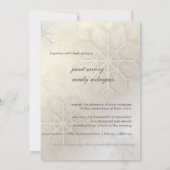 雪片、冬の結婚式招待状 招待状 (裏面)