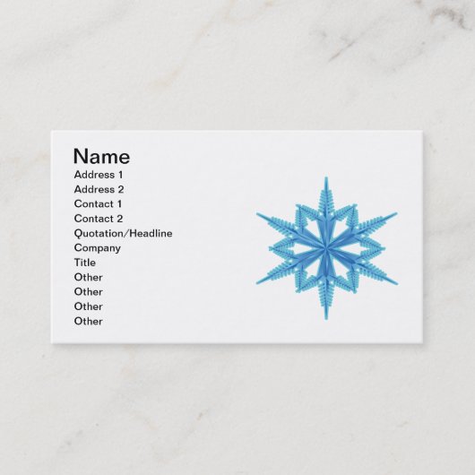 雪片 名刺 (正面)