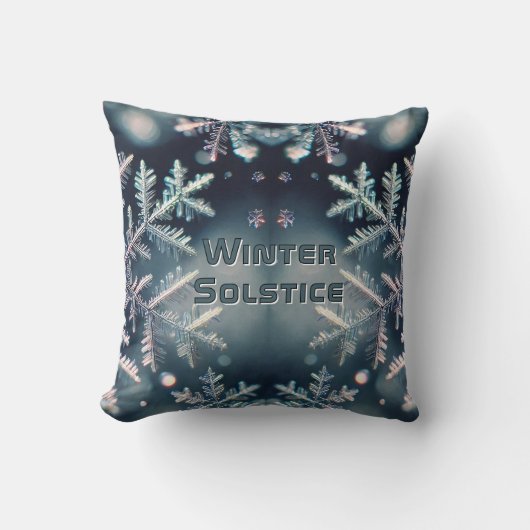 雪片/月/冬の至 クッション (正面)