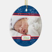 雪片: 濃紺 セラミックオーナメント (右)