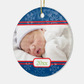 雪片: 濃紺 セラミックオーナメント (左)