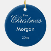 雪片: 濃紺 セラミックオーナメント (裏面)