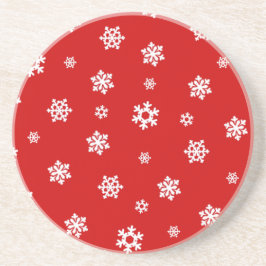 雪片（白） [クリスマスパターン] コースター