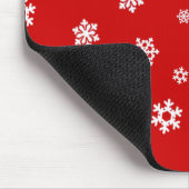 雪片（白） [クリスマスパターン] マウスパッド (コーナー)