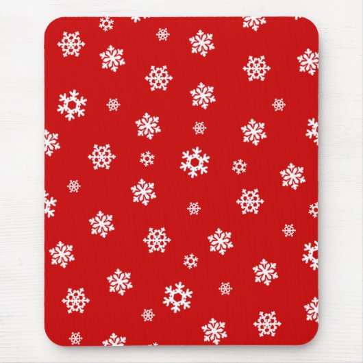 雪片（白） [クリスマスパターン] マウスパッド (正面)