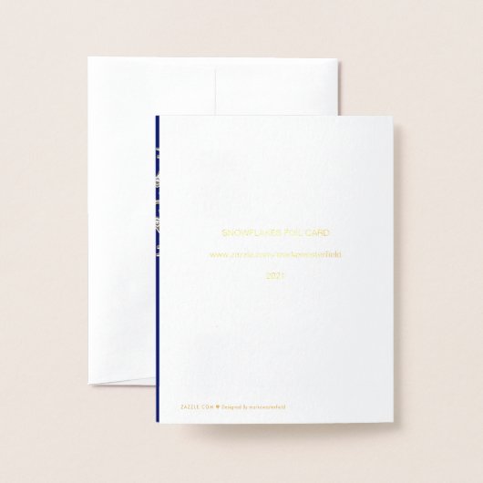 雪片 箔カード (裏面封筒付き)