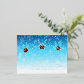 雪片 箔シーズンポストカード (立ち正面)