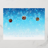 雪片 箔シーズンポストカード (正面)