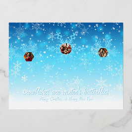 雪片 箔シーズンポストカード