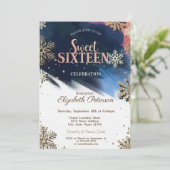 雪片，紙吹雪，ブラシストローク，《写真》ぼけ味スウィート16 招待状 (スタンド正面)