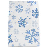 雪片。美しい冬 ミディアムペーパーバッグ (裏面)