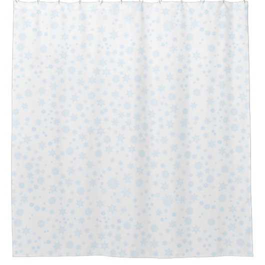 雪片(色の背景お気に入りのを追加) シャワーカーテン (正面)