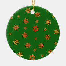 雪片(赤と金ゴールド) [クリスマスパターン]