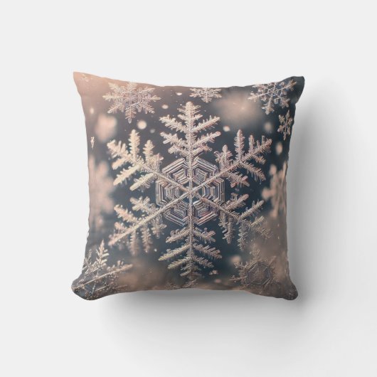 雪片/霧の中 クッション (正面)