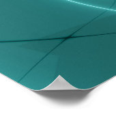 雪片 |青と白のフラクタルアート ポスター (角)