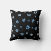 雪片（青と白） クッション (裏面)