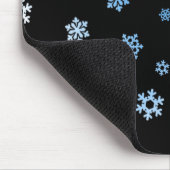 雪片（青と白） マウスパッド (コーナー)