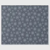 雪片 – 青 ラッピングペーパー (フラット)