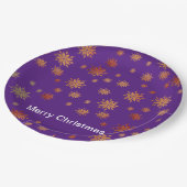 雪片，黄金の雪片，ディナープレート ペーパープレート (アングル)