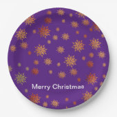 雪片，黄金の雪片，ディナープレート ペーパープレート (正面)