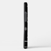 雪片(黒)パタパーソナライズされたーン名 Case-Mate iPhoneケース (裏面 / 右)