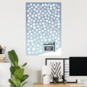 雪片 – 150シグネチャーゲストブック代替 ポスター (ホームオフィス)