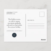 雪片 | Merry Christmas Greetings ポストカード (裏面)