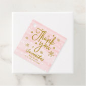雪片Winter Girl Baby Showerありがとう フェイバータグ (インサイチュ)