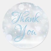 雪片Winter Script エレガントThank You ラウンドシール (正面)