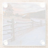 雪牧場 ガラスコースター (裏面)