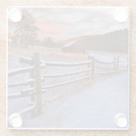 雪牧場 ガラスコースター (裏面)