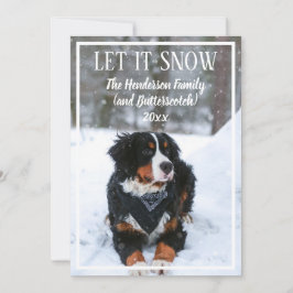 雪犬の写真クリスマスホリデーカード シーズンカード