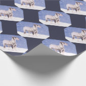 雪犬の芸術の包装紙のシュナウツァー ラッピングペーパー (角)