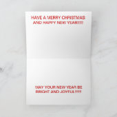 雪状コーンスタッブルフィールドクリスマスカード シーズンカード (内部)